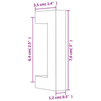 Maniglie per Mobili 10pz Nere 64mm in Acciaio Inox 155396