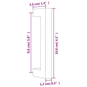 Maniglie per Mobili 10pz Nere 96mm in Acciaio Inox 155397