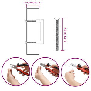 Maniglie per Mobili 10pz Nere 96mm in Acciaio Inox 155397