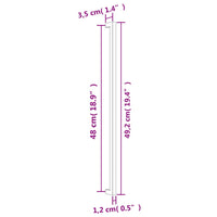 Maniglie per Mobili 5pz Nere 480mm in Acciaio Inox 155403