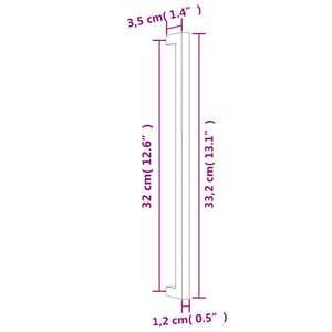 Maniglie per Mobili 5pz Bronzo 320mm in Acciaio Inox 155410