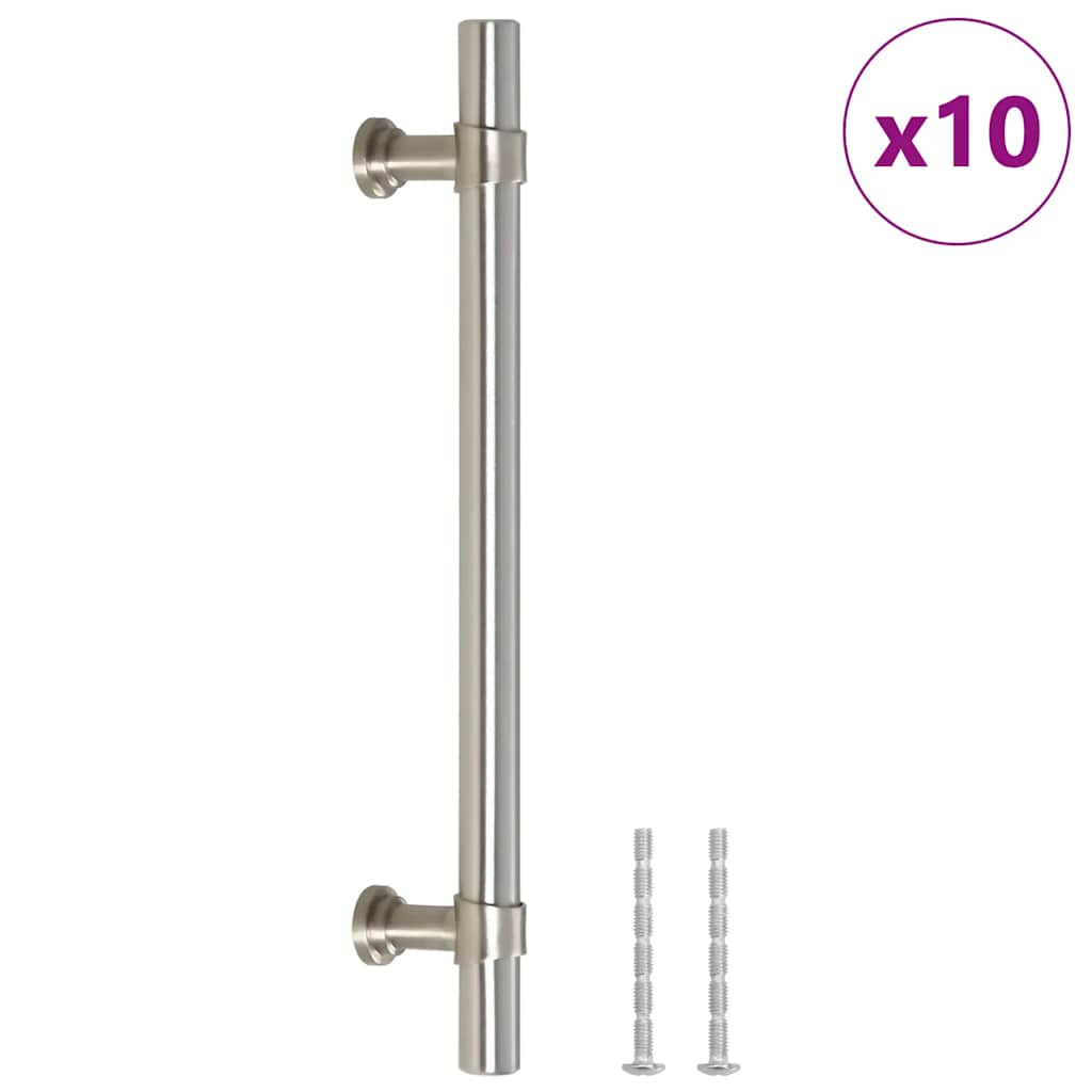 Maniglie per Mobili 10pz Argento 128mm in Acciaio Inox 155414