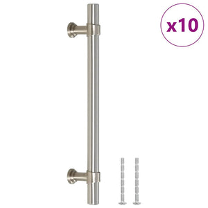 Maniglie per Mobili 10pz Argento 128mm in Acciaio Inox 155414