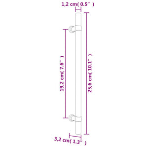 Maniglie per Mobili 5pz Nere 192mm in Acciaio Inox 155424