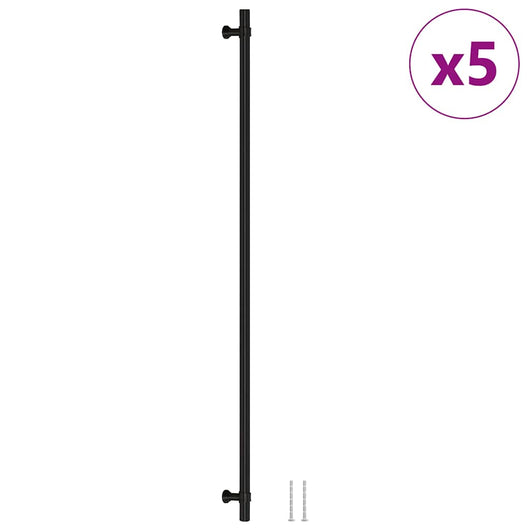 Maniglie per Mobili 5pz Nere 480mm in Acciaio Inoxcod mxl 84993