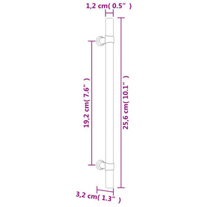 Maniglie per Mobili 5pz Bronzo 192mm in Acciaio Inox 155432