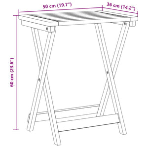 Set da Pranzo da Giardino Pieghevole 3 pz in Massello di Acacia 3206331