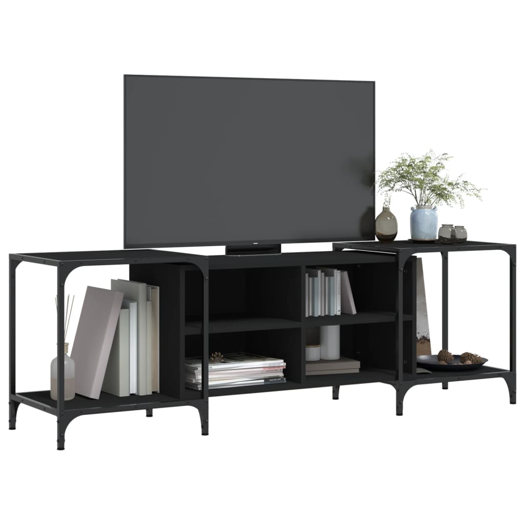 Mobile Porta TV Nero 153x37x50 cm in Legno Multistratocod mxl 85450