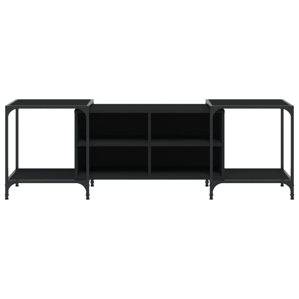 Mobile Porta TV Nero 153x37x50 cm in Legno Multistrato 837602