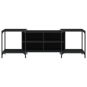 Mobile Porta TV Nero 153x37x50 cm in Legno Multistrato 837602