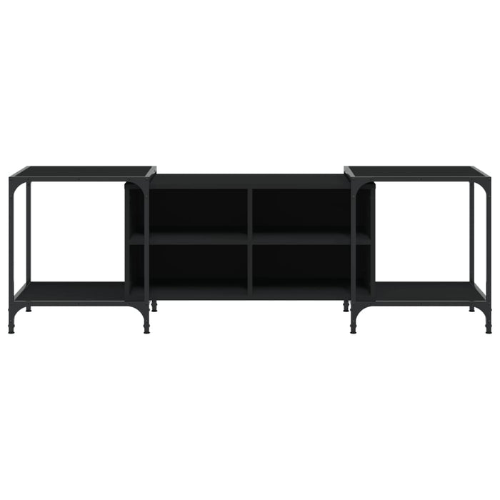 Mobile Porta TV Nero 153x37x50 cm in Legno Multistrato 837602