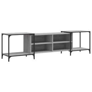 Mobile Porta TV Grigio Sonoma 203x37x50 cm in Legno Multistratocod mxl 133396