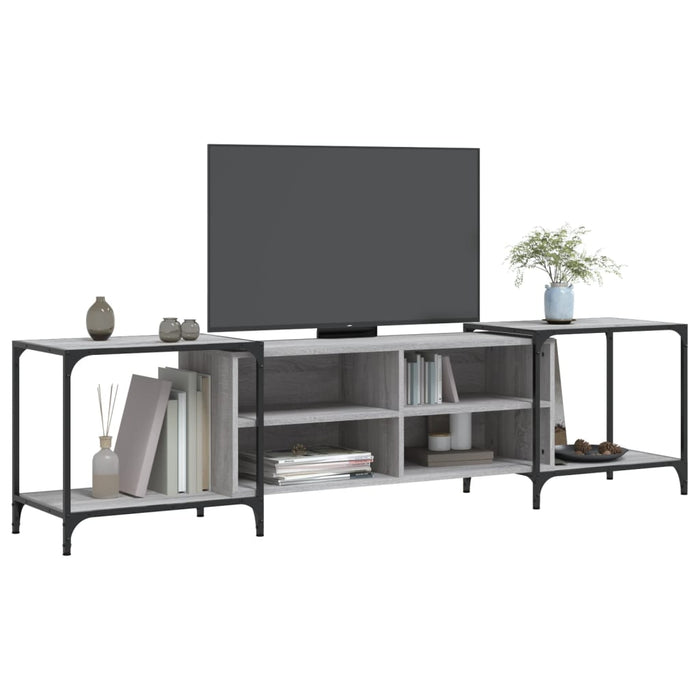 Mobile Porta TV Grigio Sonoma 203x37x50 cm in Legno Multistratocod mxl 133396