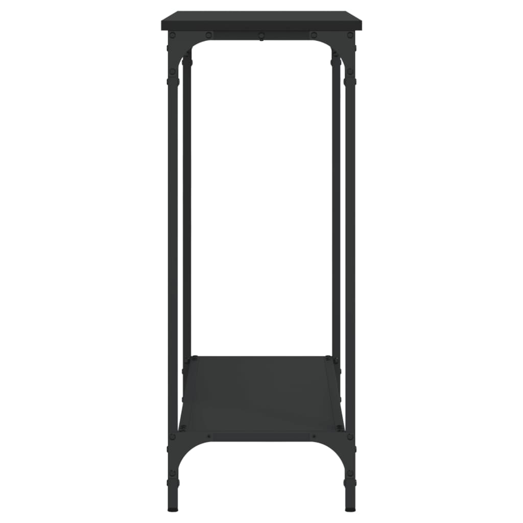 Tavolino Consolle Nero 101x30,5x75 cm in Legno Multistrato 837702