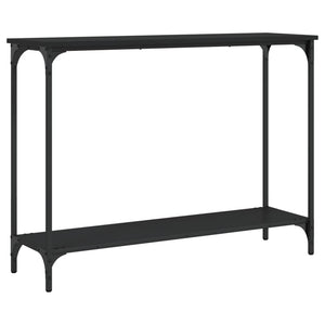 Tavolino Consolle Nero 101x30,5x75 cm in Legno Multistrato 837702