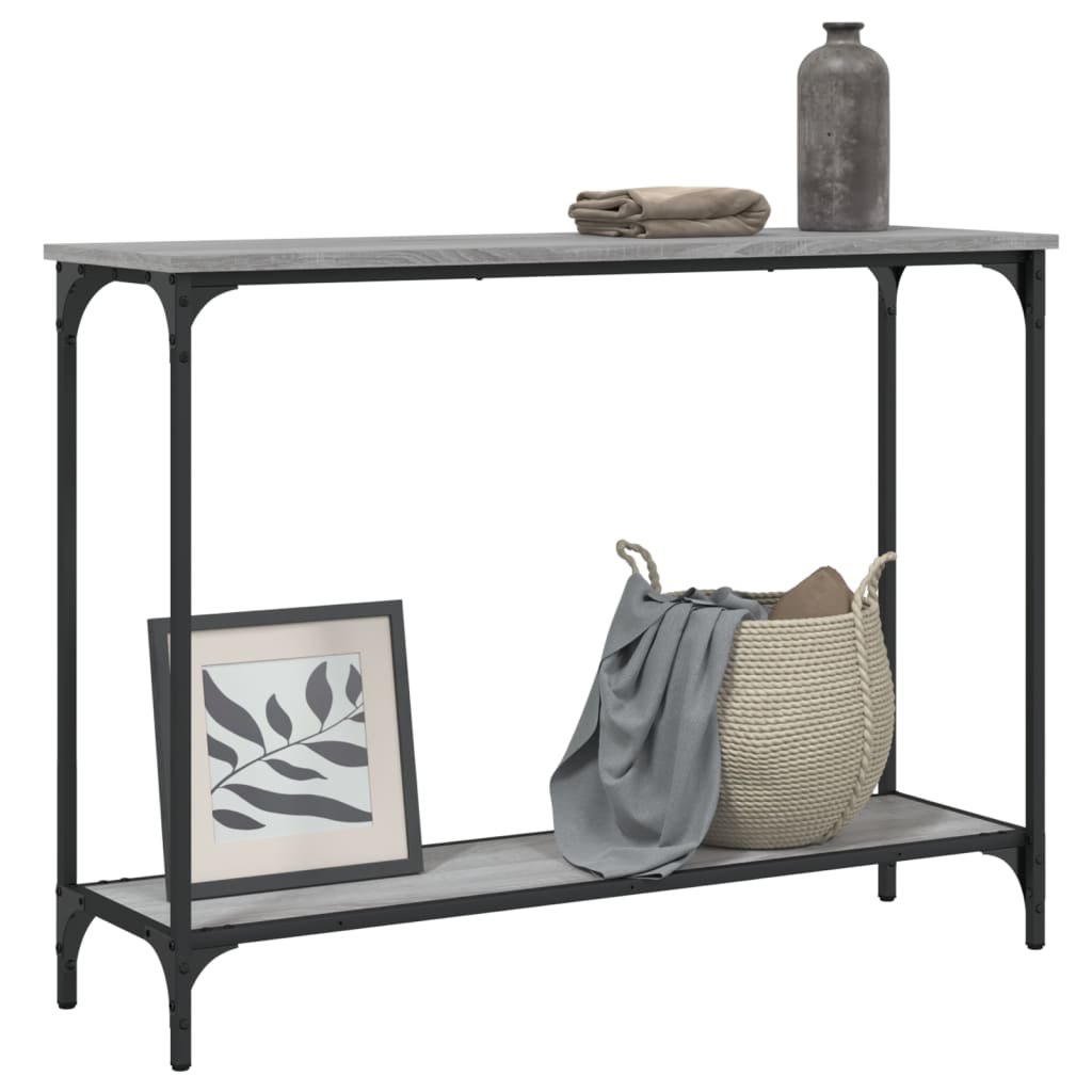 Tavolino Consolle Grigio Sonoma 101x30,5x75cm Legno Multistrato 837705