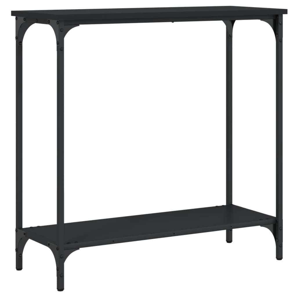 Tavolino Consolle Nero 75x30,5x75 cm in Legno Multistrato 837707