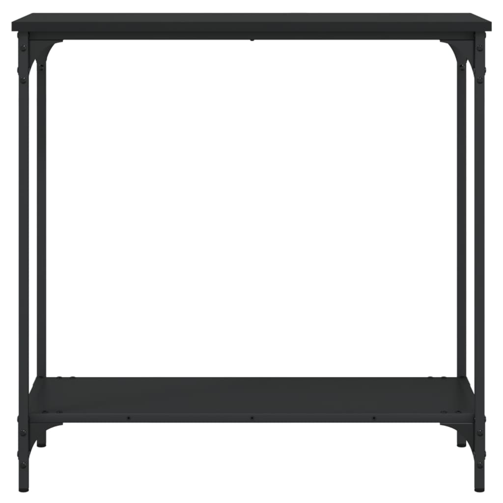 Tavolino Consolle Nero 75x30,5x75 cm in Legno Multistrato 837707