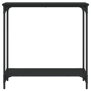 Tavolino Consolle Nero 75x30,5x75 cm in Legno Multistrato 837707