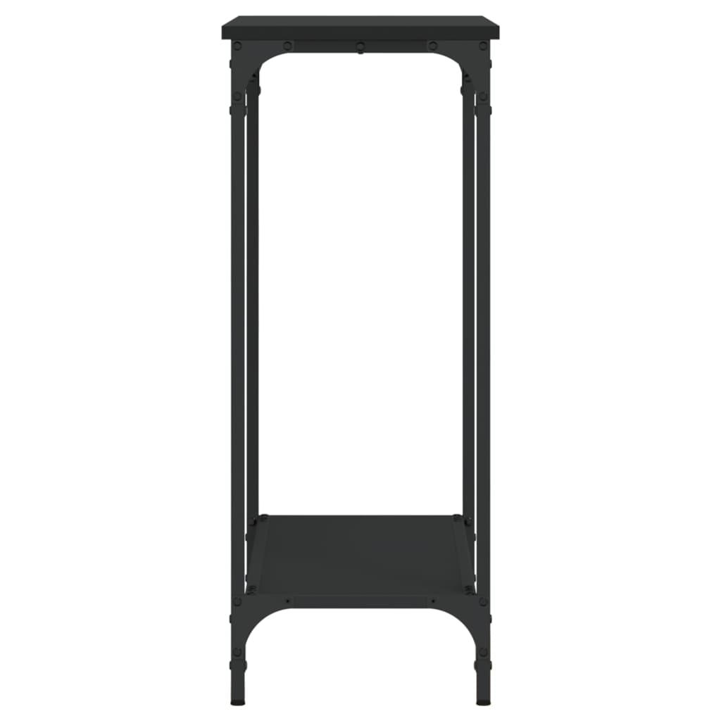 Tavolino Consolle Nero 75x30,5x75 cm in Legno Multistrato 837707