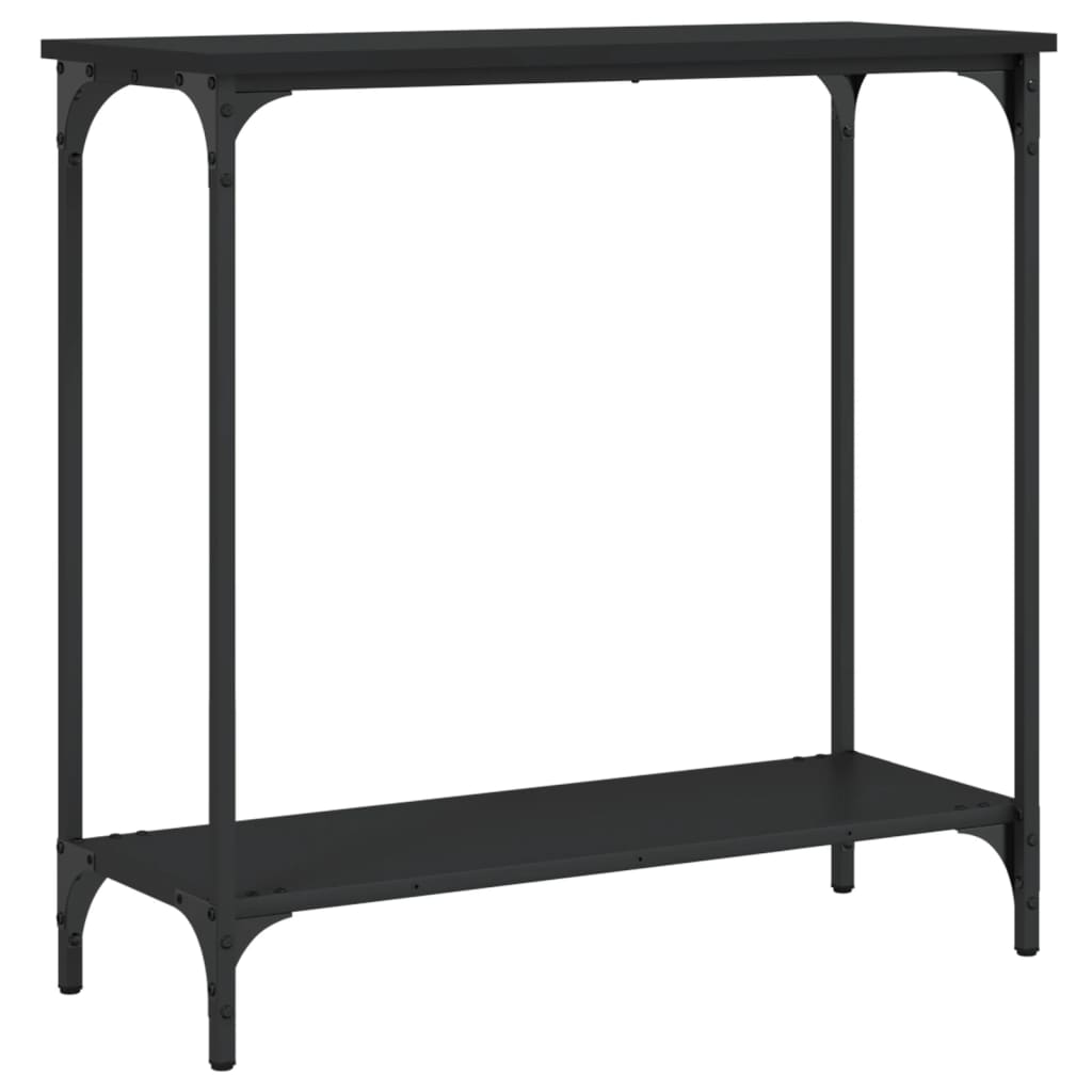 Tavolino Consolle Nero 75x30,5x75 cm in Legno Multistrato 837707