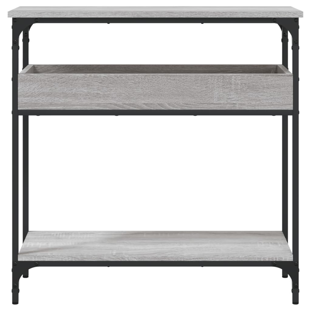 Tavolo Consolle Ripiano Grigio Sonoma 75x29x75cm Multistrato 837715