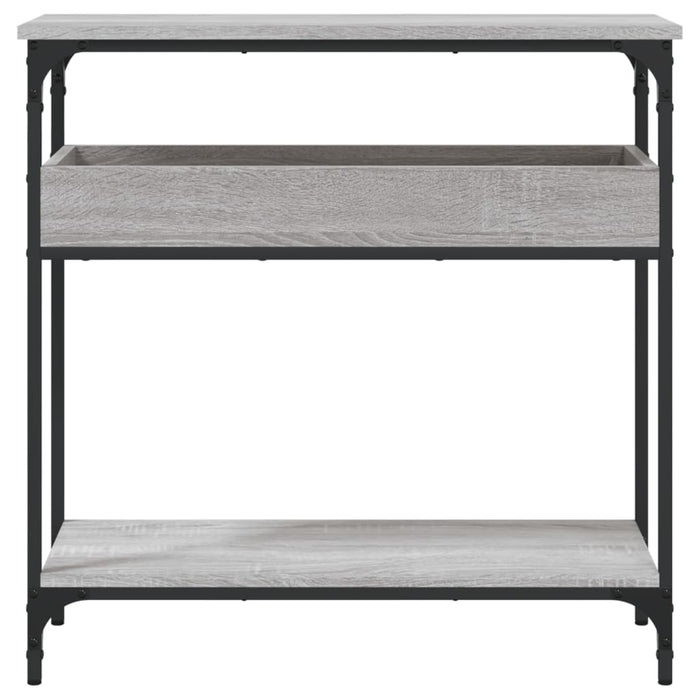 Tavolo Consolle Ripiano Grigio Sonoma 75x29x75cm Multistrato 837715