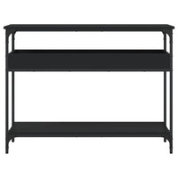 Tavolo Consolle con Ripiano Nero 100x29x75cm Legno Multistrato 837717