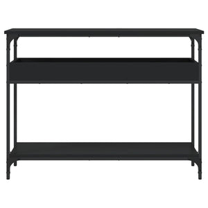 Tavolo Consolle con Ripiano Nero 100x29x75cm Legno Multistrato 837717