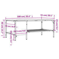 Tavolino Salotto Ripiano Rovere Sonoma 100x51x40cm Multistrato 837733