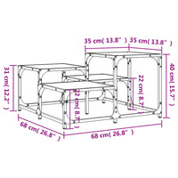 Tavolino da Salotto Grigio Sonoma 68x68x40 cm Legno Multistrato 837750