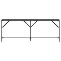 Tavolino Consolle Nero 200x29x75 cm in Legno Multistrato 837777