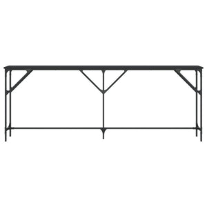 Tavolino Consolle Nero 200x29x75 cm in Legno Multistrato 837777