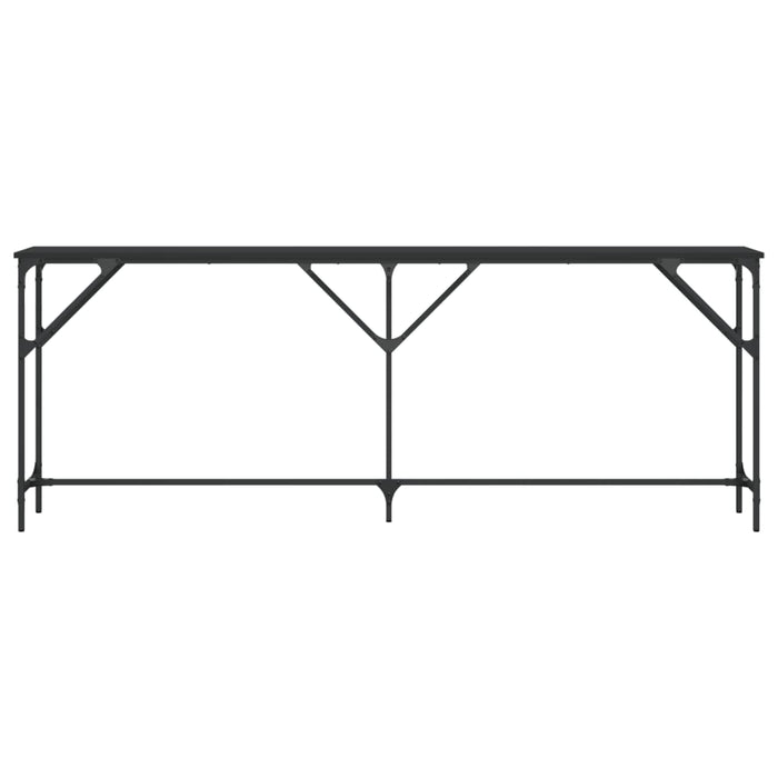 Tavolino Consolle Nero 200x29x75 cm in Legno Multistrato 837777