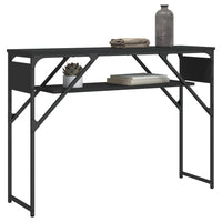 Tavolo Consolle con Ripiano Nero 105x30x75cm Legno Multistratocod mxl 110191