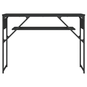 Tavolo Consolle con Ripiano Nero 105x30x75cm Legno Multistrato 837792