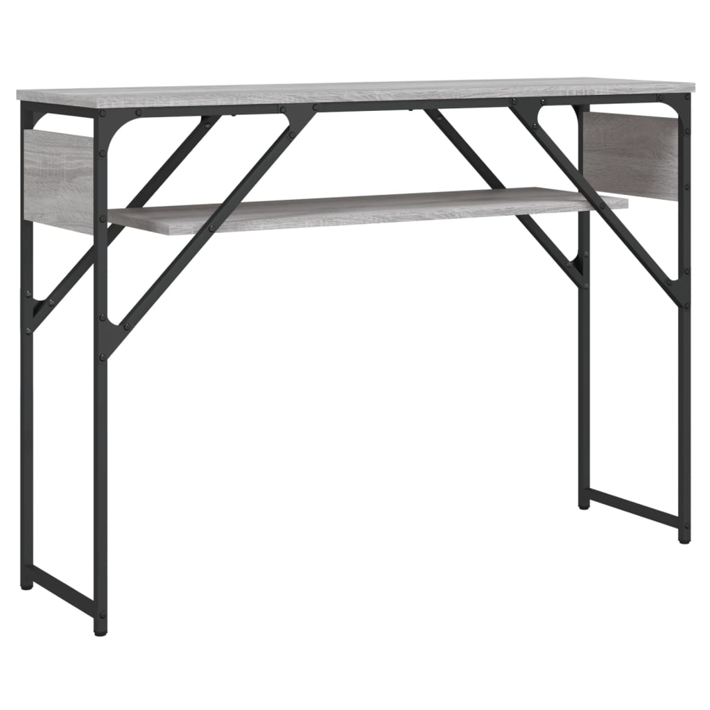 Tavolo Consolle Ripiano Grigio Sonoma 105x30x75cm Multistrato 837795