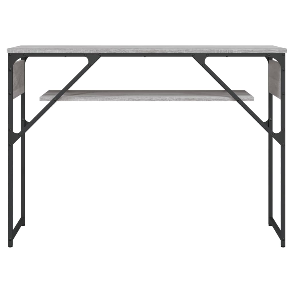 Tavolo Consolle Ripiano Grigio Sonoma 105x30x75cm Multistrato 837795