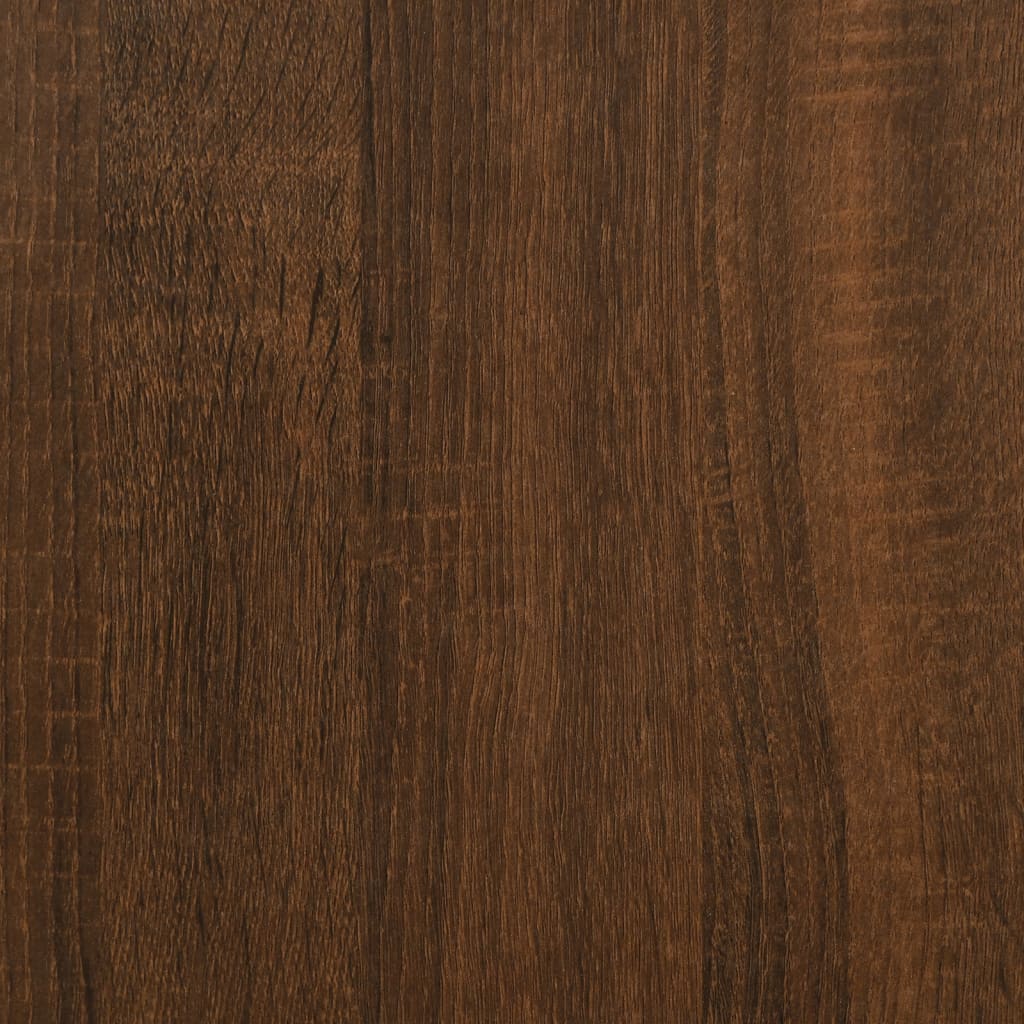 Tavoli Consolle Impilabili 2pz Rovere Marrone Legno Multistrato 837806