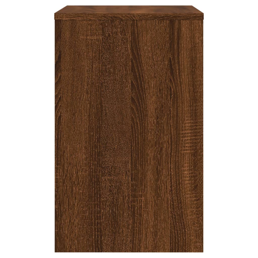 Tavolini Impilabili 3 pz Rovere Marrone in Legno Multistrato 837826