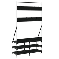 Appendiabiti con Porta Scarpe Nero 100x40x184 cm 837847