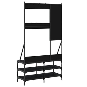 Appendiabiti con Porta Scarpe Nero 100x40x184 cm 837852