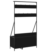 Appendiabiti con Porta Scarpe Nero 100x41x184 cm 837867