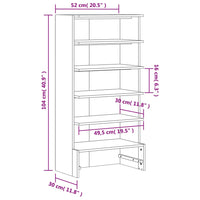 Scarpiera Marrone Cera 52x30x104 cm Legno Massello di Pino 837393