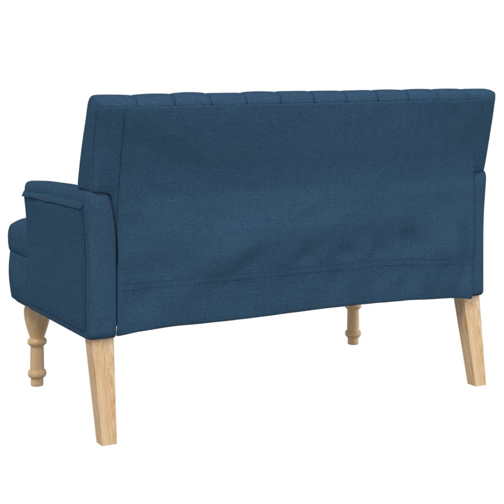 Panca con Cuscini Blu 113x64,5x75,5 cm in Tessuto 372136