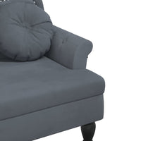 Panca con Cuscini Grigio Scuro 120,5x65x75 cm in Velluto 372141