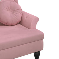 Panca con Cuscini Rosa 120,5x65x75 cm in Velluto 372143