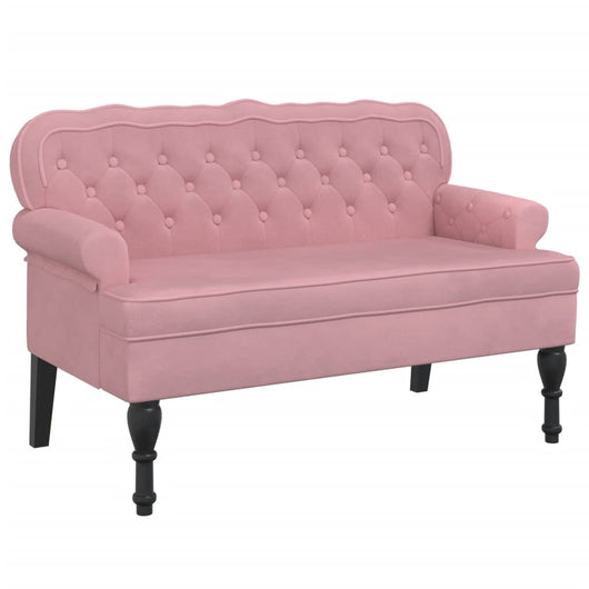 Panca con Schienale Rosa 119,5x64,5x75 cm in Vellutocod mxl 131843