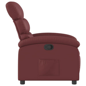 Poltrona Reclinabile Rosso Vino in Similpelle 371717