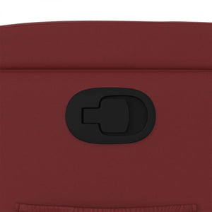 Poltrona Reclinabile Rosso Vino in Similpelle 372431